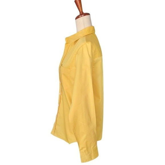 NWT Zadig & Voltaire Taskiz Pop Sun Yellow Cotton Button Down Shirt Size Small - Picture 3 of 10